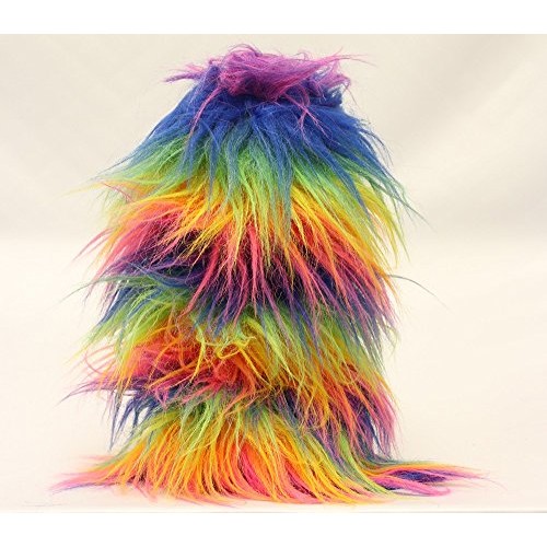 Faux Fur Fabric Long Pile Gorilla Rainbow Stripes / 60 Wide/Sold ...